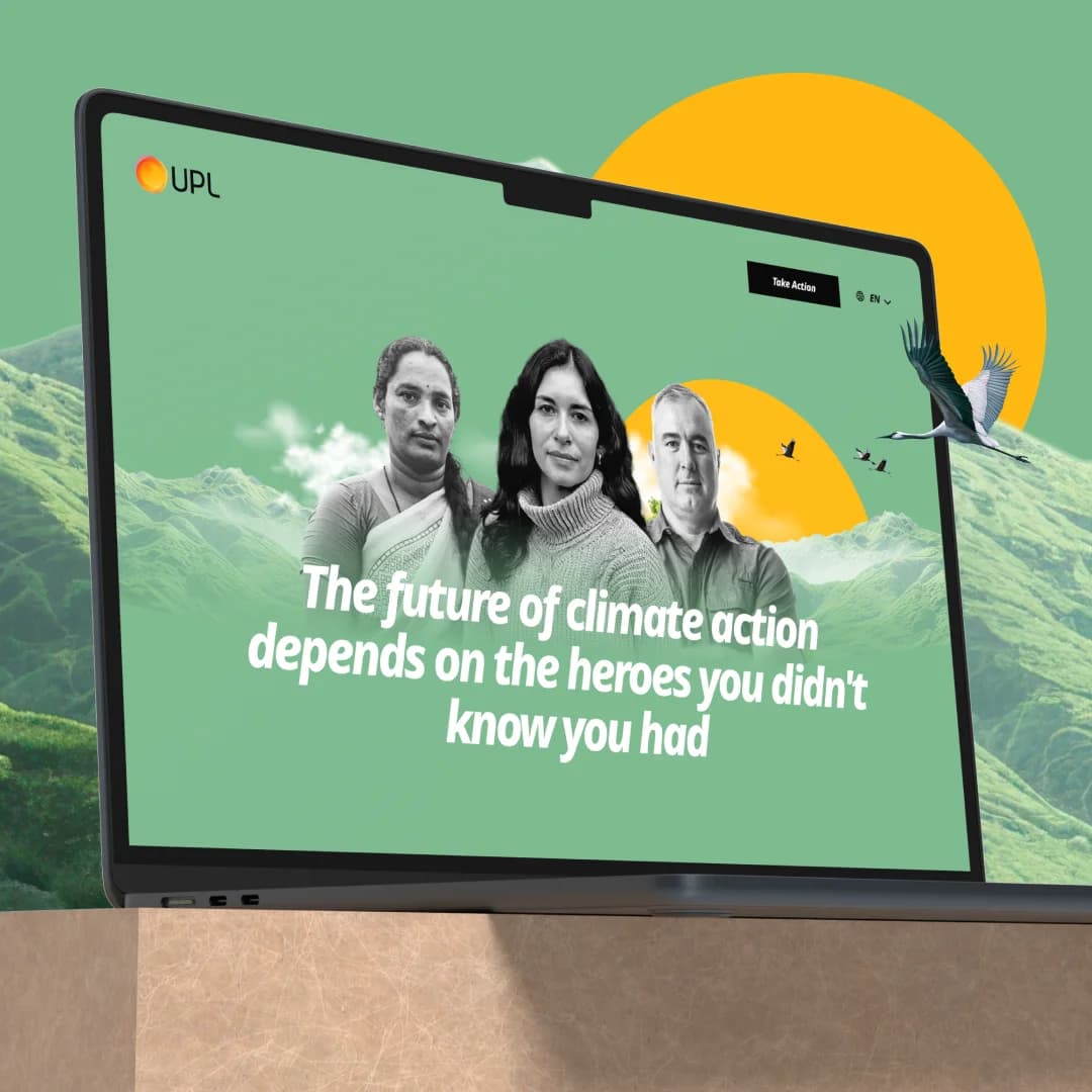 A microsite telling stories of farmers fighting climate change